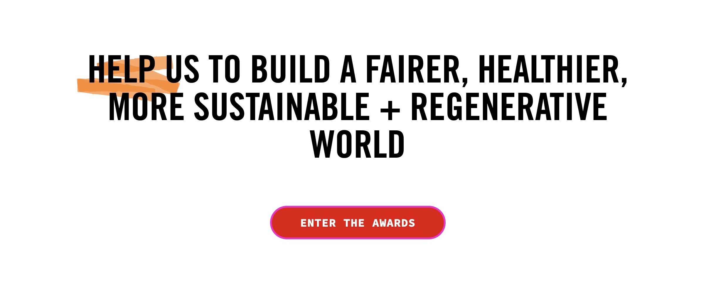 image from Creative Conscience website, saying 'Help us to build a fairer, healthier, more sustainable + regenerative world.'